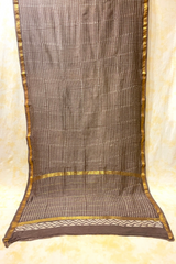 HOV Hand-Block Print Saree Zari Border - 011-01