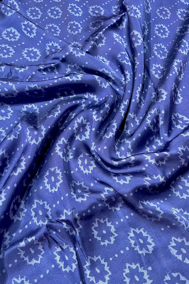 HOV Hand-Block Print Saree Modal  - 012-01-02