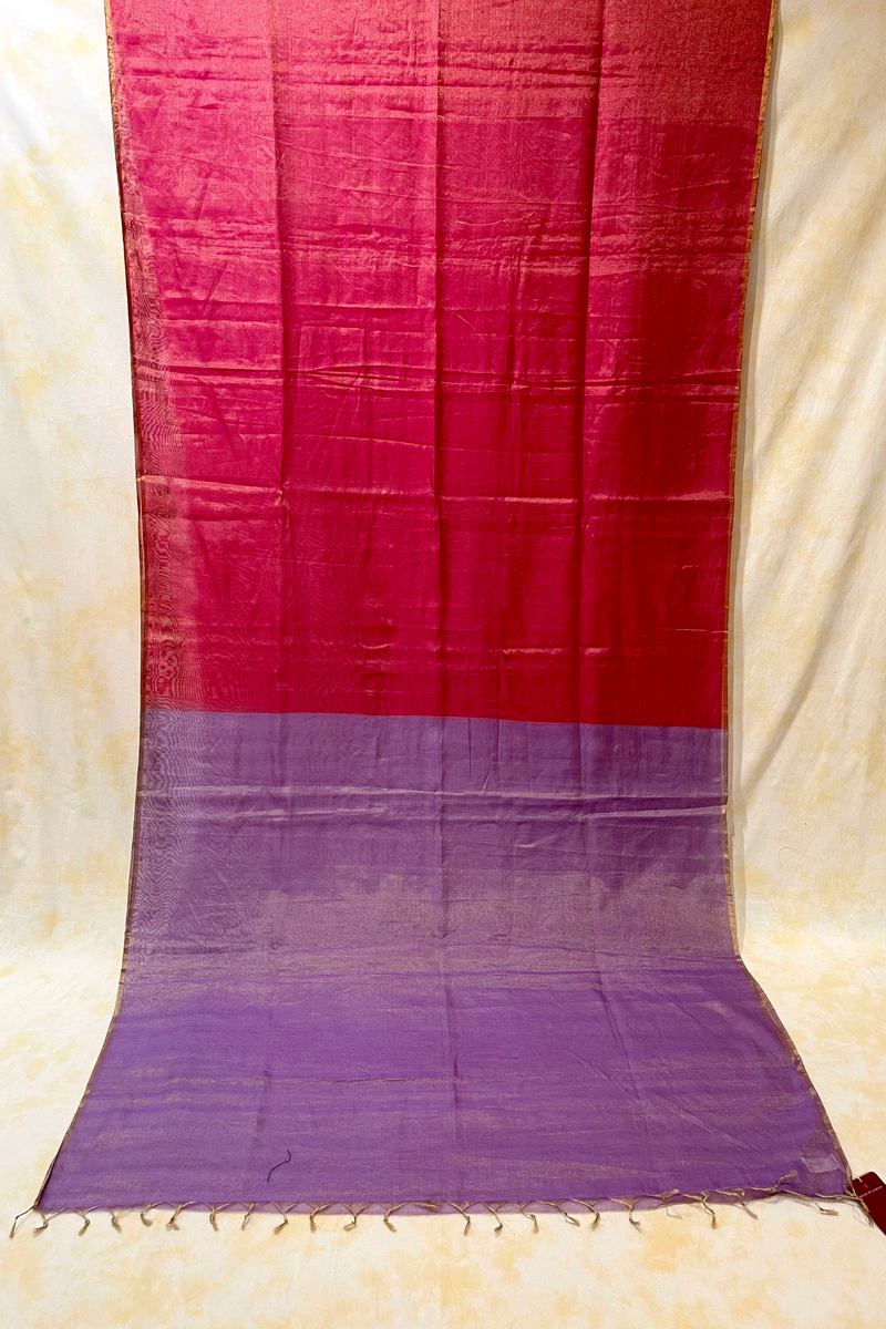 HOV Handloom Chanderi Half Tissue Saree - Half n Half - 001-02