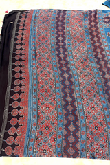 HOV Ajarakh Hand-Block Print Saree - Modal  - 007