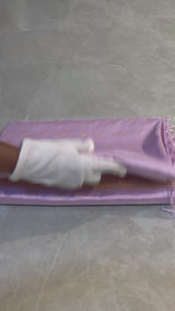 HOV EXCLUSIVE HANDLOOM BANARASI KATAN SILK SAREE - KASTURI - LAVENDER - 121