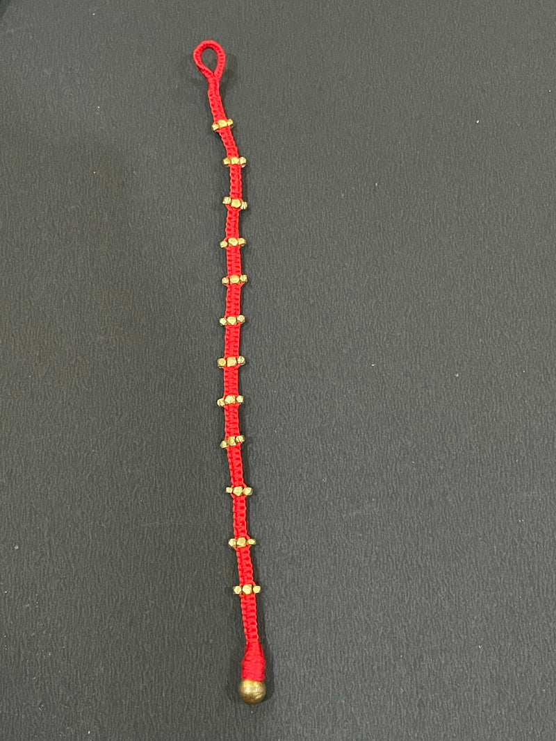 Dhokra Brass Three Beaded Anklets